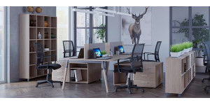 Інтернет магазин меблів - офісні столи з перегородками