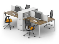 Комплект з 4 офісних столів LOFT-k13