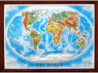 Настінна 3D карта СВІТ