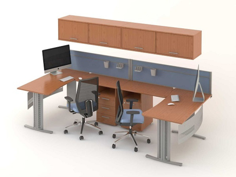 Столы на двоих с тумбами ТЕХНО k-12