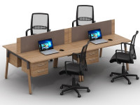 Стіл на 4 місця з перегородками Wood k12