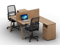 Стіл кутовий на двох Wood-k13