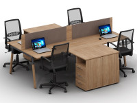 Стол на 4 для open space Wood-k16