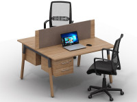 Стіл на двох з перегородкою Wood k10