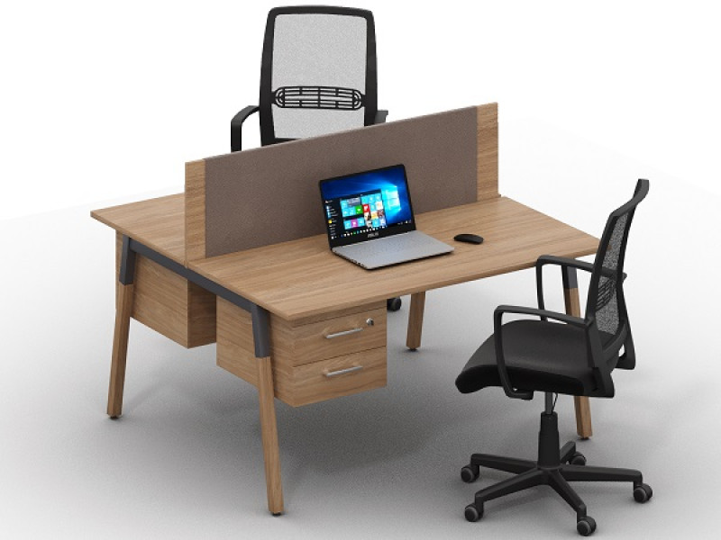 Стіл на двох з перегородкою Wood k10