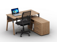 Стіл з боковою тумбою Wood-k6