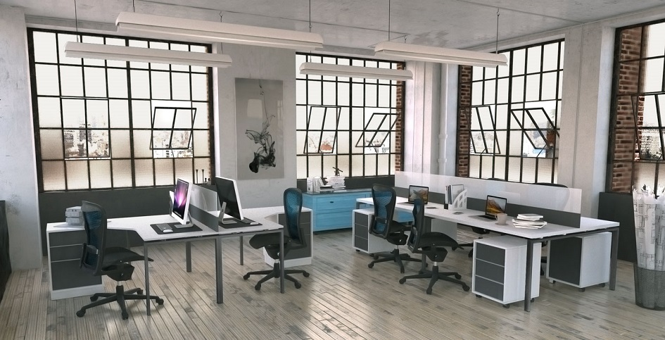 Меблі для офісу лофт робочі місця купити в Києві