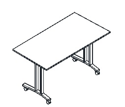 Купить модуль 1,4 стола переговоров на колесах