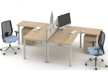 2 стильних офісних стола з перегородкою Озон