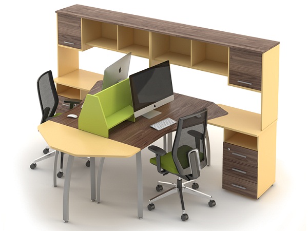Комплект 2х офисных столов с надставками Прайм