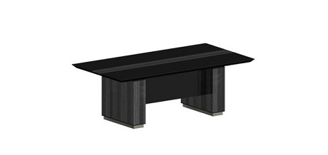 Чорний конференц стіл завдовжки 2 м