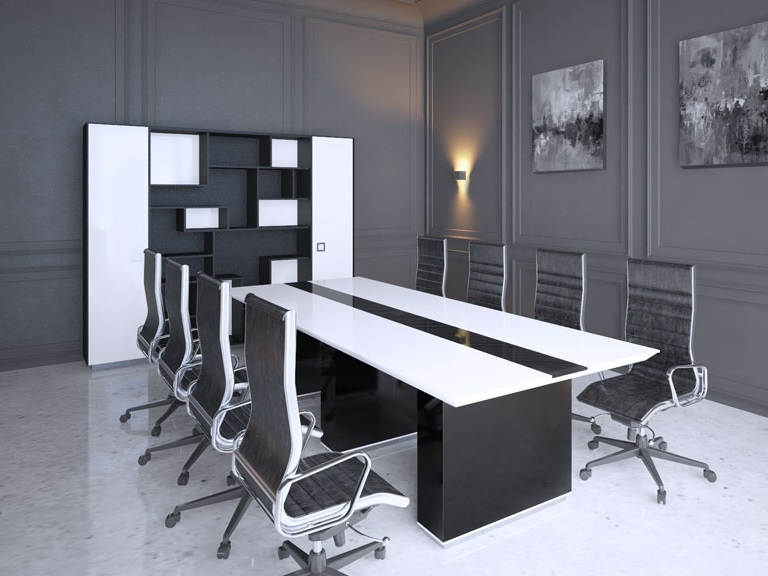 Купить черно-белый конференц стол