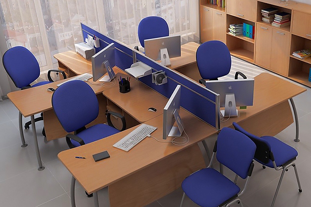 Меблі для великих офісів відкритого типу опенспейс Техно