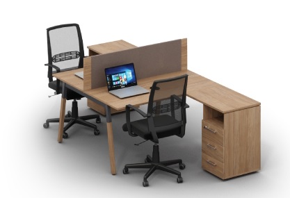 Компьютерный стол на 2 рабочих места Wood